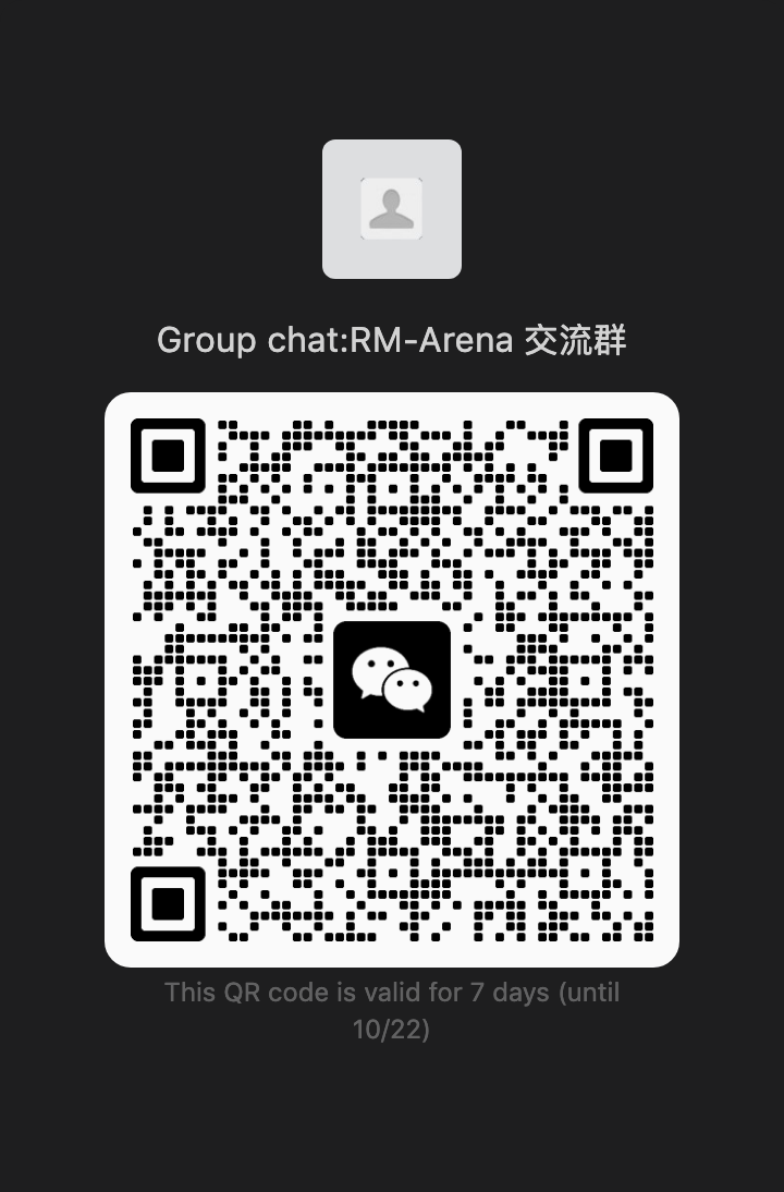 RM-Arena 微信交流群二维码,有效期至 2026 年 10 月 22 日